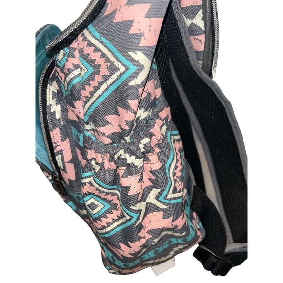 KELTY TRAVEL TOTE BACKPACK DIAPER BAG AZTEC PRINT PINK BLUE Excellent Condition - Picture 5 of 13